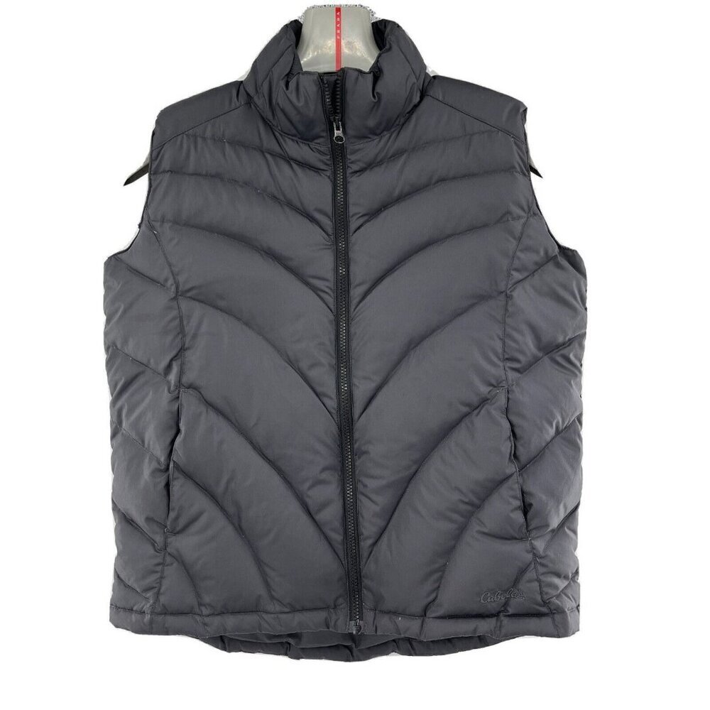 Cabela's Goose Down Puffer Vest Womens S/P 550 Power fill Front Pockets Gorpcore
